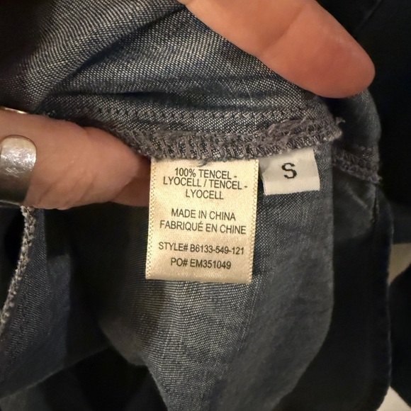 Anthropologie Cloth & Stone Chambray Shirt dress size S - Picture 10 of 12